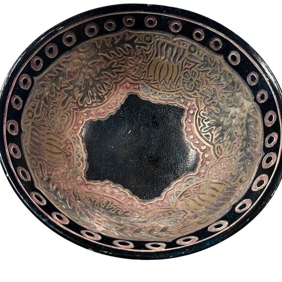 Singing Bowl Middle Eastern Tibetan Hand Etched Meditation Vintage Bowl READ - Picture 2 of 16